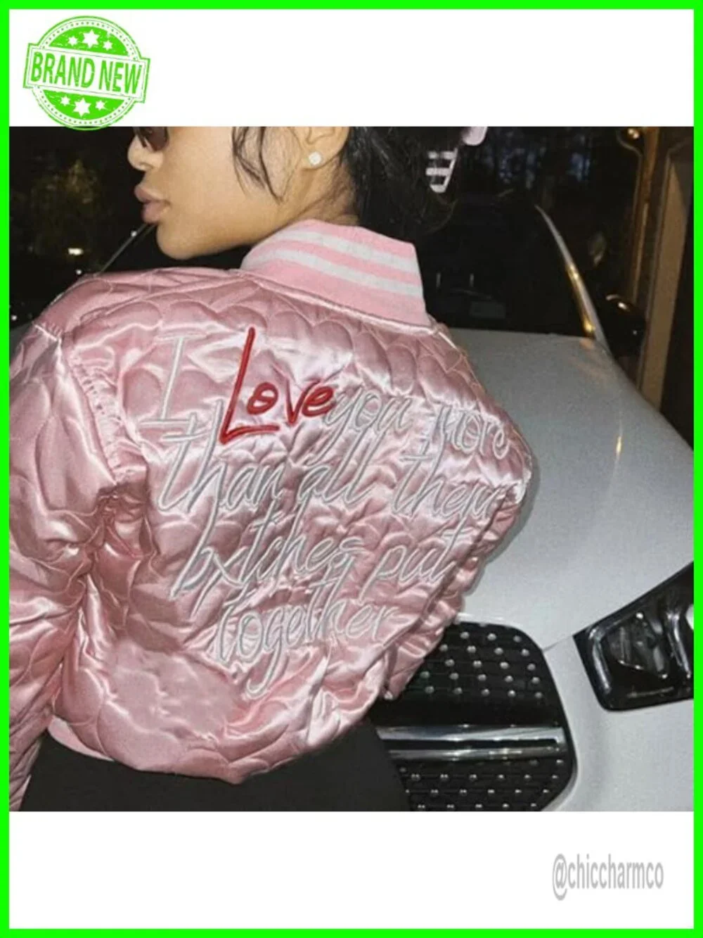 Quilted Cropped Bomber Jacket Women's Varsity Baseball Crop Top Coat